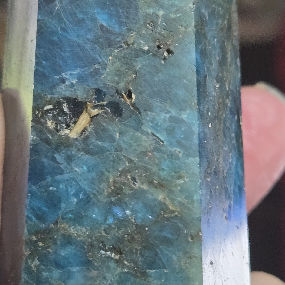 Natural RARE Garden Rutilated Apatite 5" Pillar - Picture 8 of 8